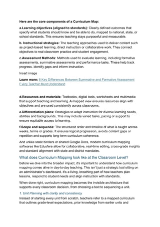 Enhancing Teaching Effectiveness Through Curriculum Mapping | PDF