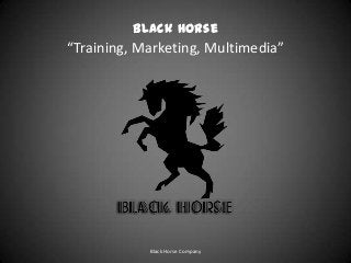Black Horse

“Training, Marketing, Multimedia”

Black Horse Company

 