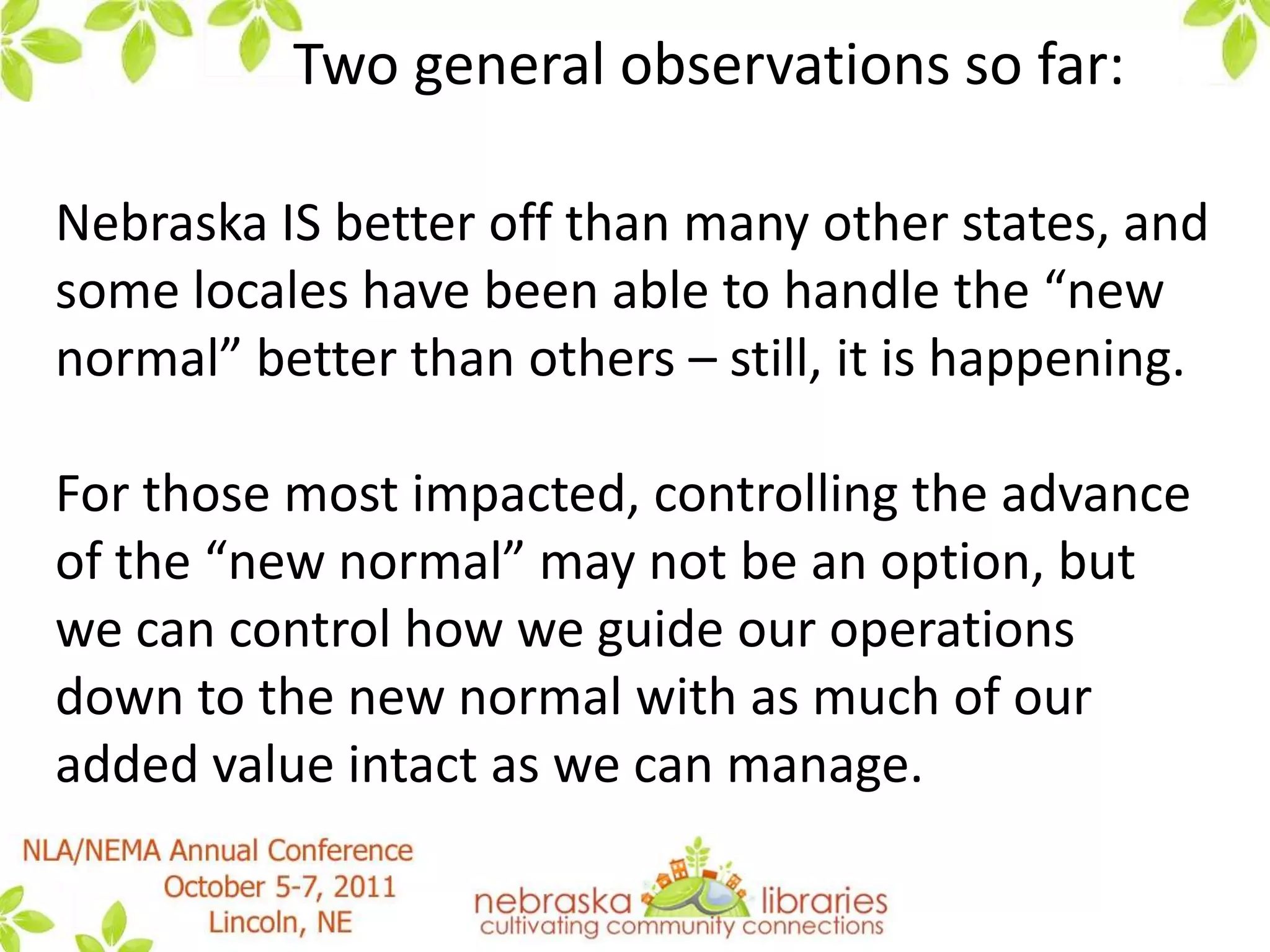 Focusing in on public libraries (full report will have other breakdowns)