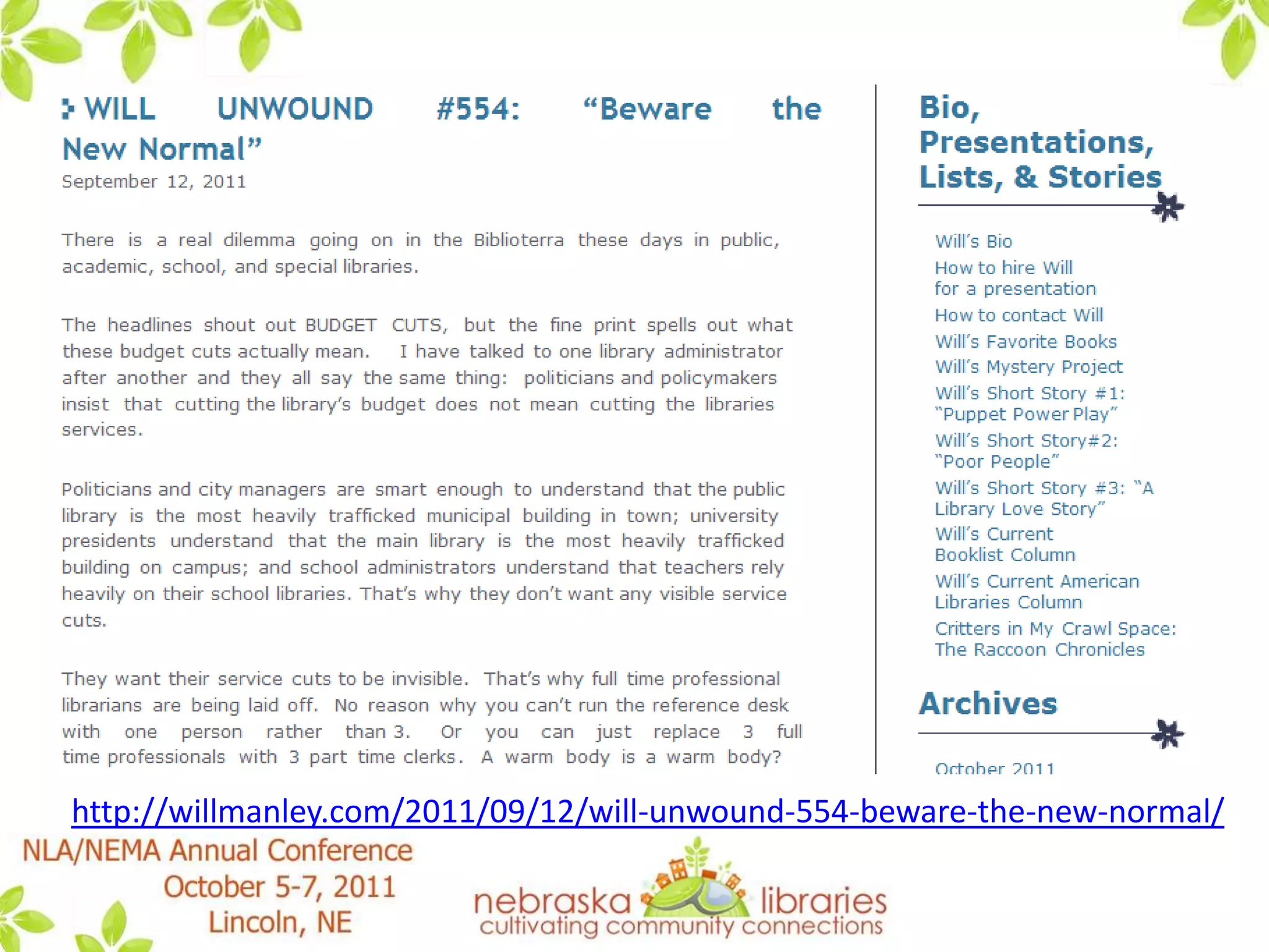 staffing levels / accredited staff