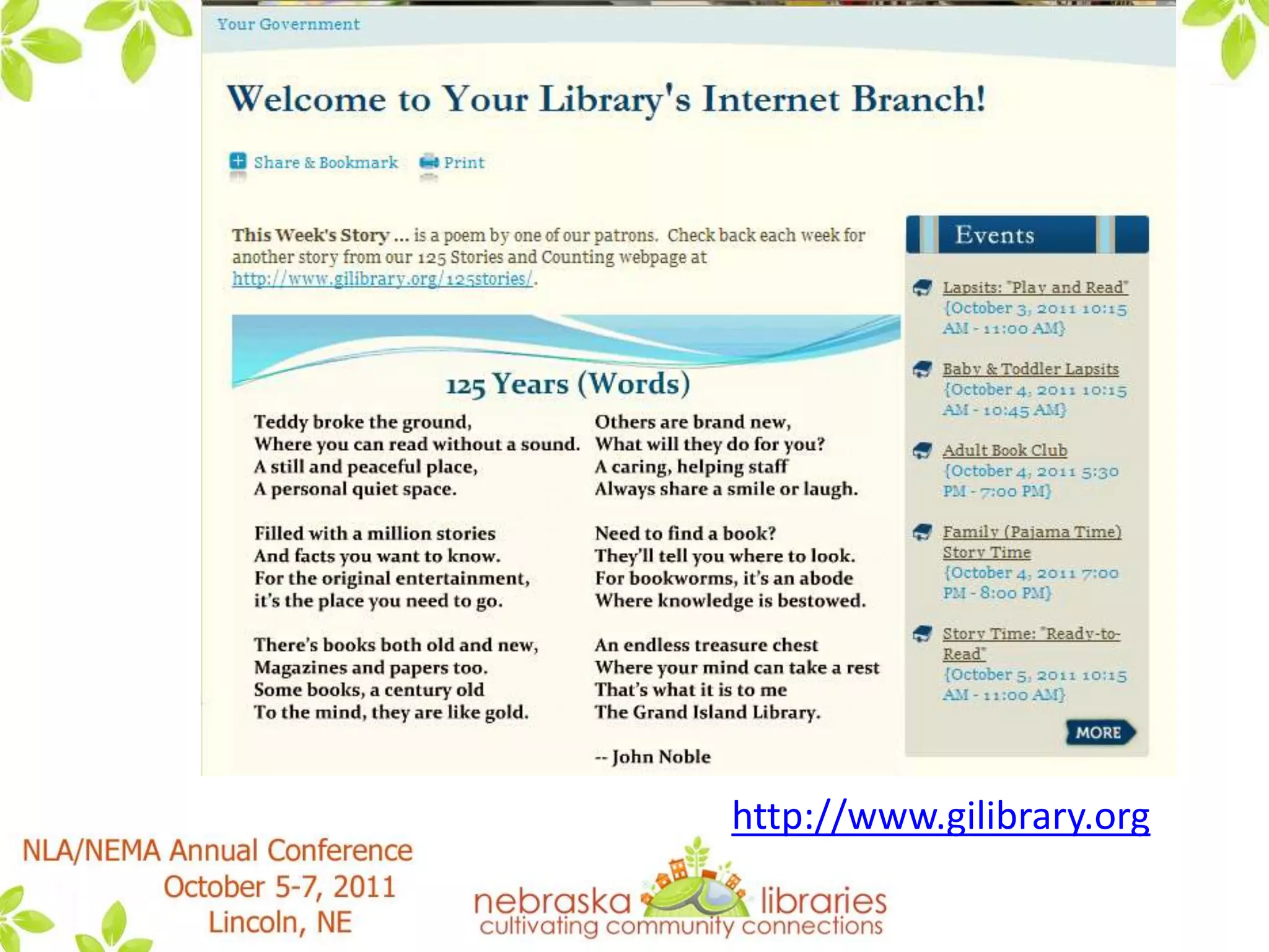 2010  – Services Reduced (not asked  2011)Acquisitionsadult and teen book clubs   adult services  advertisements in local paperamount of testing, pull-out for high ability studentsAudio Cassettes - Story Hourauthor visits; technology trainingbook clubbook purchasesbooks, audio books, dvds children’s programscollaboration with teachers Community outreach, nonresident free access (is fee now) standing order book sets duplicates, out of date items we are considering reducingelectronic reserveslamination/productionLibrary classesmagazines VHS (AV), materials in generalmedia van delivery   nonfiction offerings    Online-Database Access   Outdated formats (audio cassettes)new equipmentTextbooks Purchased less expensive databasesreferencereference collectionsSaturday hours by 2    School age kids reading programsSenior Book ClubSmall print fiction reference material, physical and onlineSome staff services -- not enough time or helpstaffing at each of the elementary libraries.Sunday evening hours