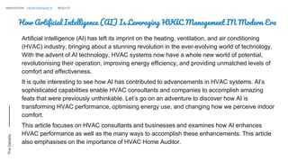 How Artificial Intelligence (AI) Is Leveraging HVAC Management IN ...