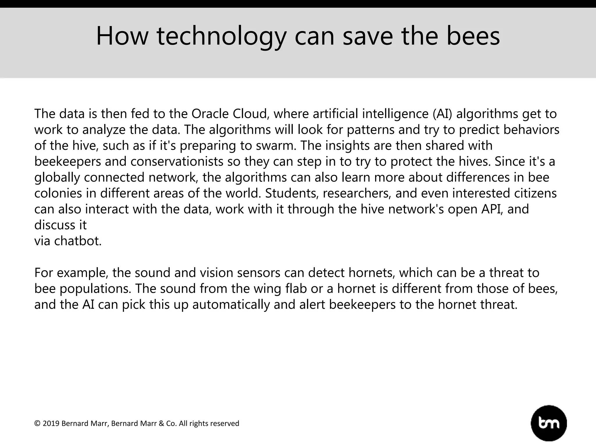 How Artificial Intelligence, IoT and Big Data Can Save The Bees | PPTX