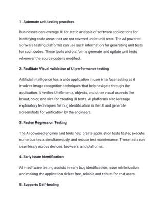 How Artificial Intelligence is Revolutionizing UI Testing | PDF