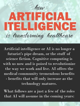 How Artificial Intelligence is Transforming Healthcare