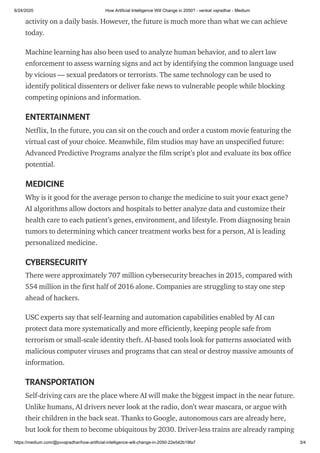How artificial intelligence will change in 2050 venkat vajradhar ...