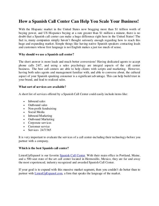 How a spanish call center can help you scale your business!