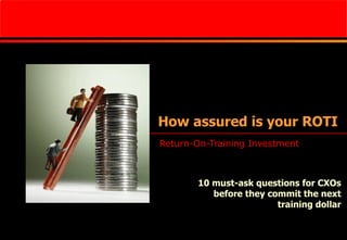 How assured is your ROTI Return-On-Training Investment 10 must-ask questions for CXOs before they commit the next training dollar 