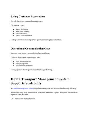 How a Transport Management System Enables Scalable Growth in Logistics ...