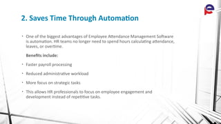 How Attendance Management Software Enhances Employee Productivity | PPTX