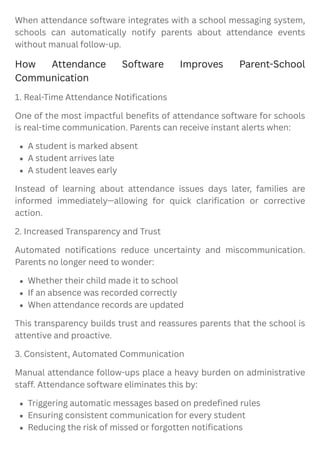 How Attendance Software Boosts Parent-School Communication | PDF
