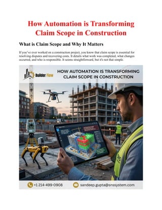 Scope Claim Example How Automation is Revolutionizing Claim Scope Management in ...