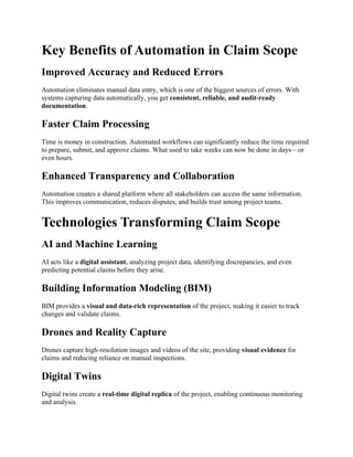 Scope Claim Example How Automation is Revolutionizing Claim Scope Management in ...