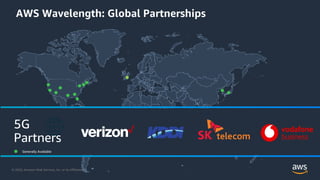 © 2020, Amazon Web Services, Inc. or its Affiliates.
AWS Wavelength: Global Partnerships
5G
Partners
 