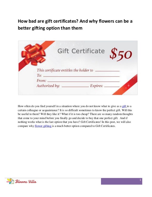 how bad are gift certificates and why flowers can be a better giftin