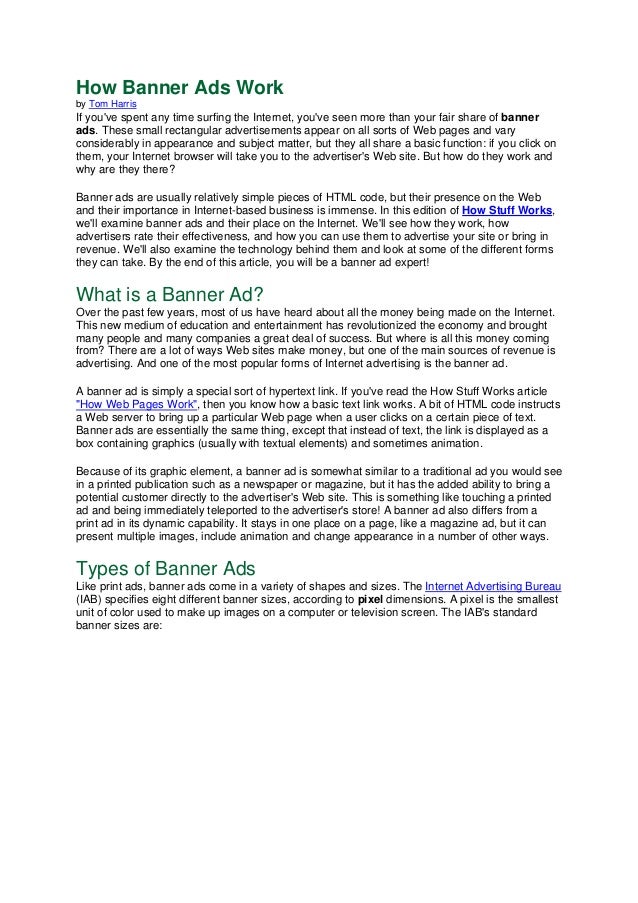 How Banner Ads Work