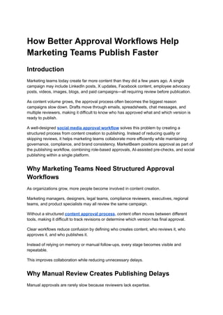 How Better Approval Workflows Help Marketing Teams Publish Faster and ...