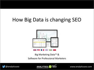 www.analyticsseo.com@analyticsseo
Big Marketing Data™ &
Software for Professional Marketers
How Big Data is changing SEO
 