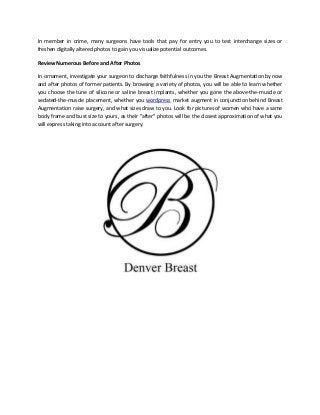 How big should you breast augmentation denver