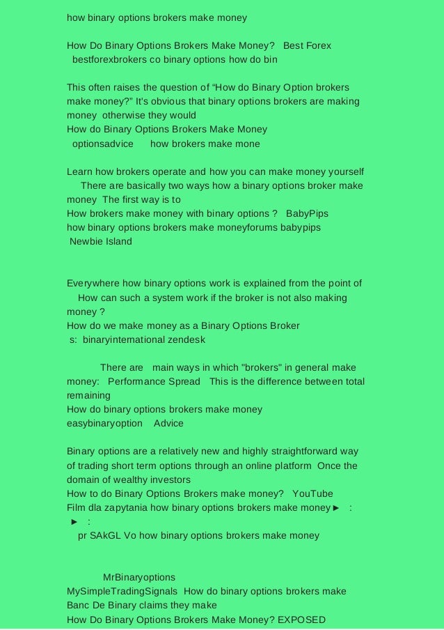 Binary options trading for dummies pdf