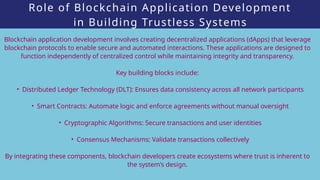 How Blockchain Application Development Enables Trustless Digital ...