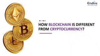 HOW BLOCKCHAIN IS DIFFERENT
FROM CRYPTOCURRENCY?
 