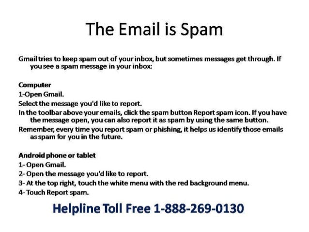 How To Block An Email Address In Gmail 1 888 269 0130