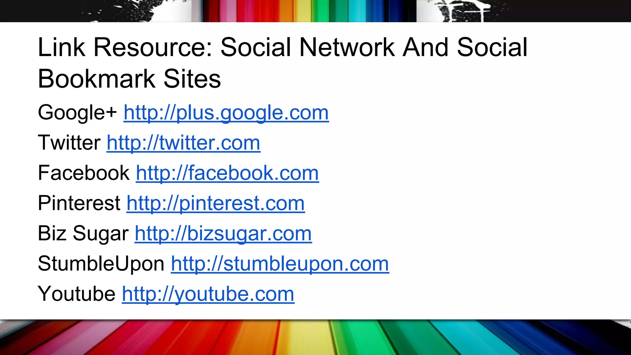 Rule of 7
This old marketing rule refers to the fact
that it takes about 7 times for a message
to be seen or heard before it is acted
upon (example: buying or subscribing.)
Keep this in mind and make sure you’re
sharing your articles at various times of
the day and on several social platforms.

 