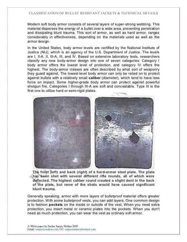 How Body Armor Works