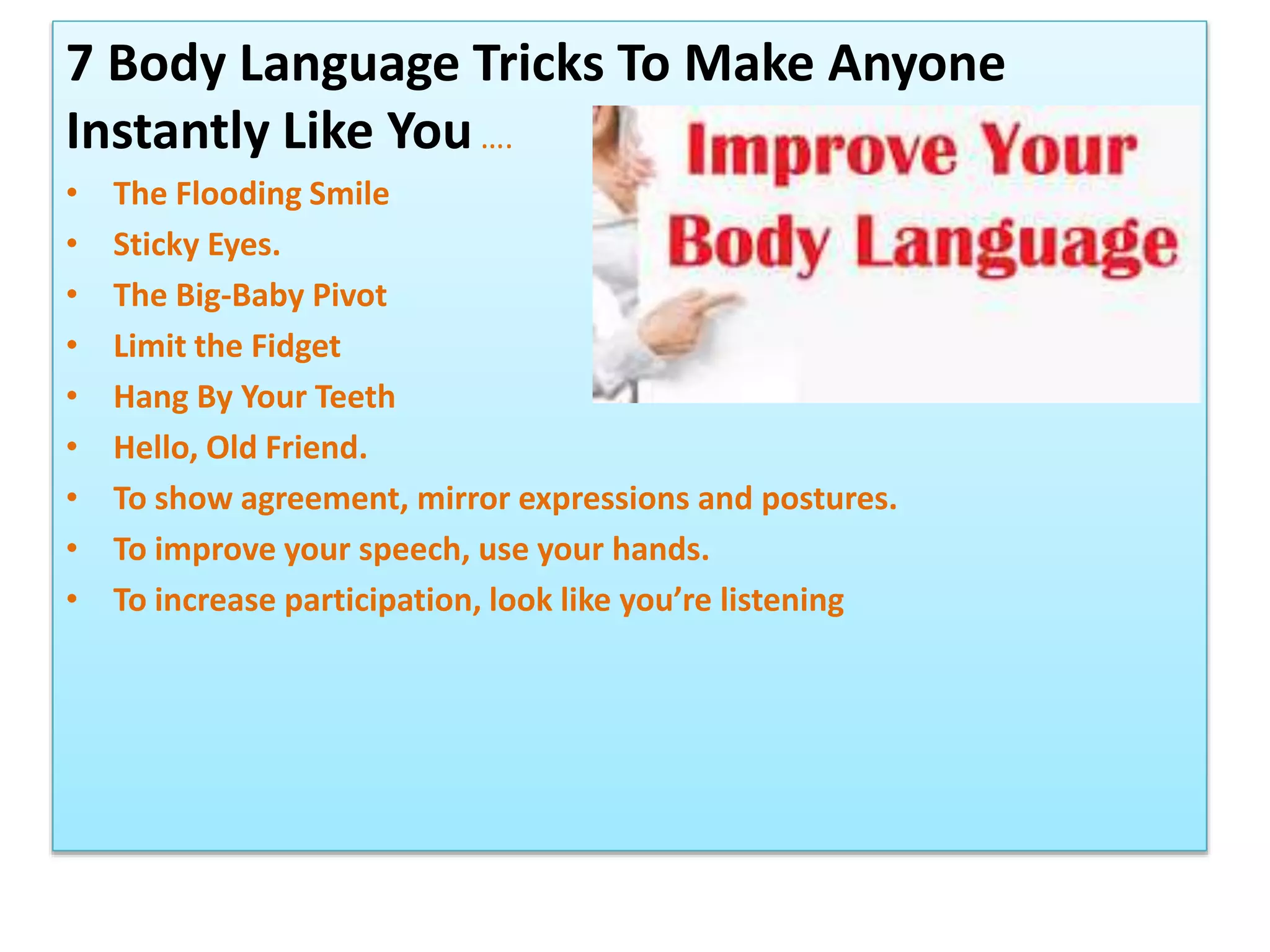 How body language effects effective communication | PPTX