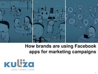 How brands are using Facebook
 apps for marketing campaigns



                            1
 
