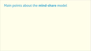 Main points about the mind-share model
 