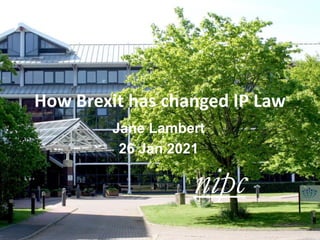 How Brexit has changed IP Law
Jane Lambert
26 Jan 2021
nipc
 