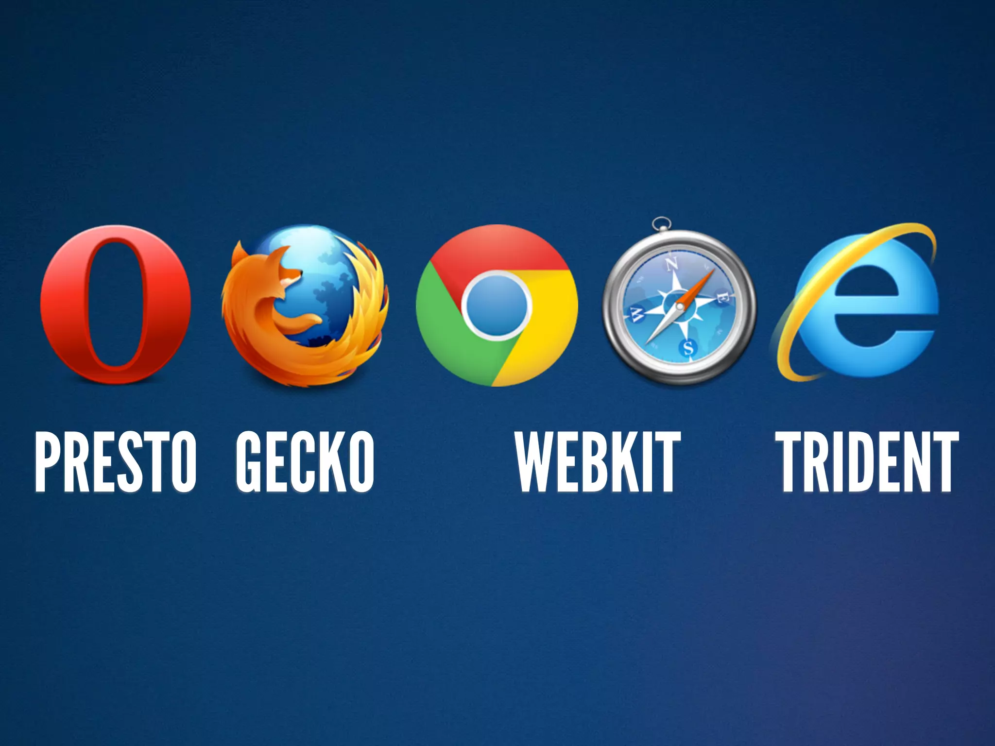 PRESTO GECKO   WEBKIT   TRIDENT
 