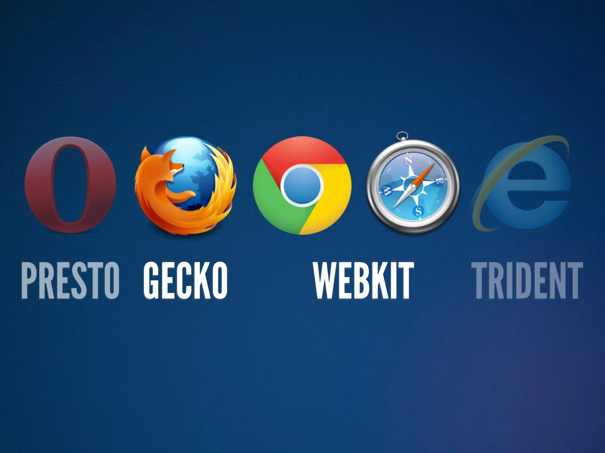 PRESTO GECKO   WEBKIT   TRIDENT
 