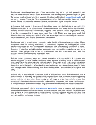 Strong Community Roots How Businesses Strengthen Community Roots by Westside Capital Group.pdf