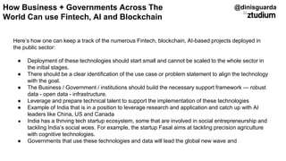 @dinisguarda
Here’s how one can keep a track of the numerous Fintech, blockchain, AI-based projects deployed in
the public...