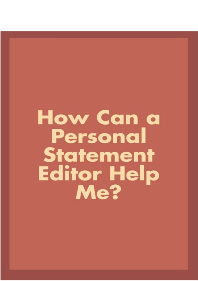 Help me with my personal statement