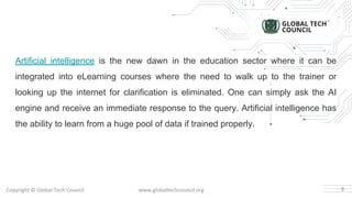 How can artificial intelligence be used in e learning 
