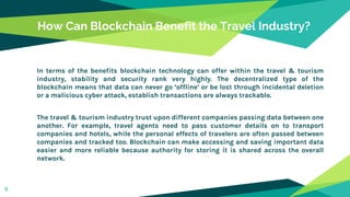 How Can Blockchain Technology Impact The Travel & Tourism Industry? | PPTX
