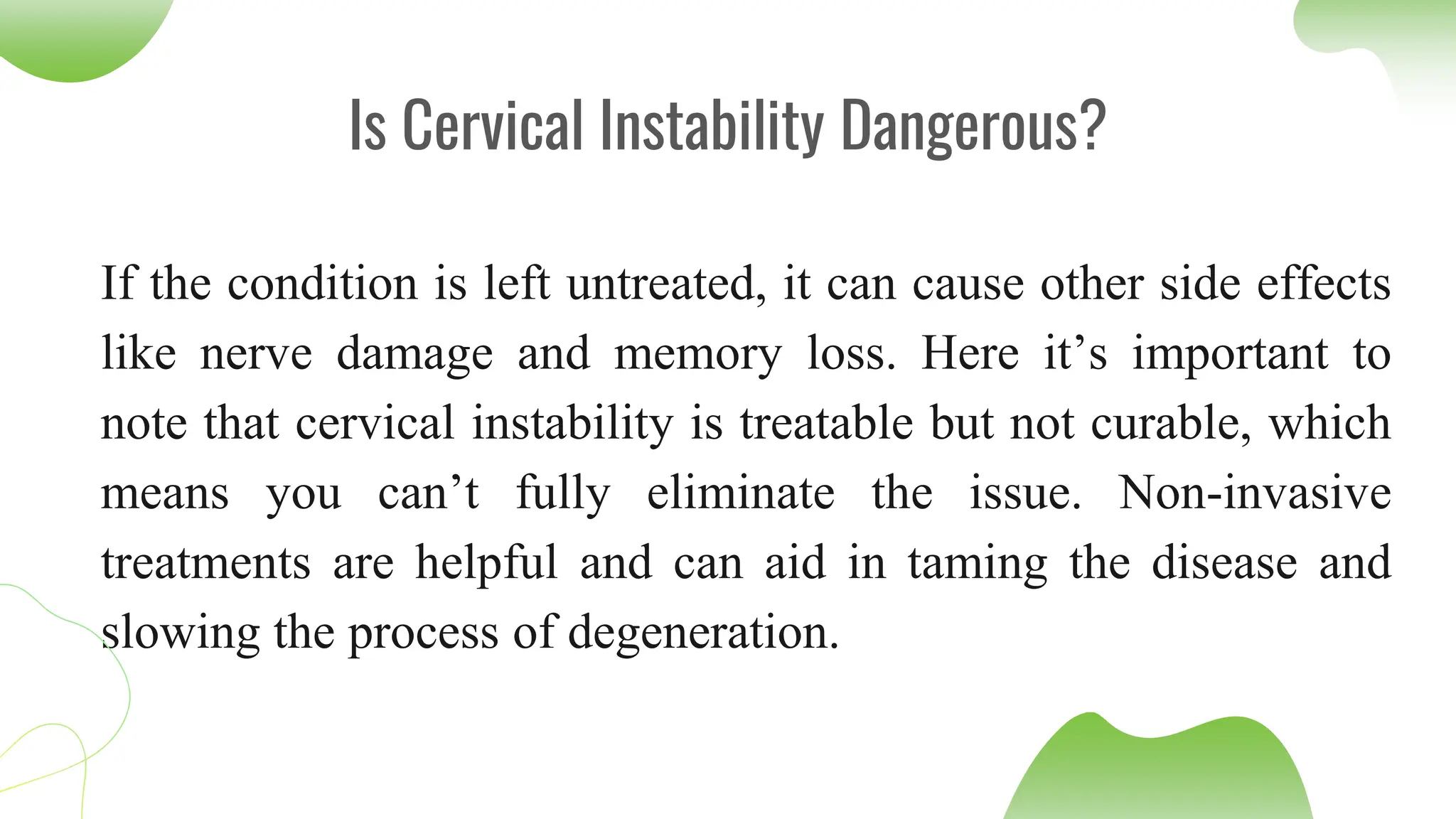 How Can Cervical Spine Instability Affect You? | Causes and Treatments ...