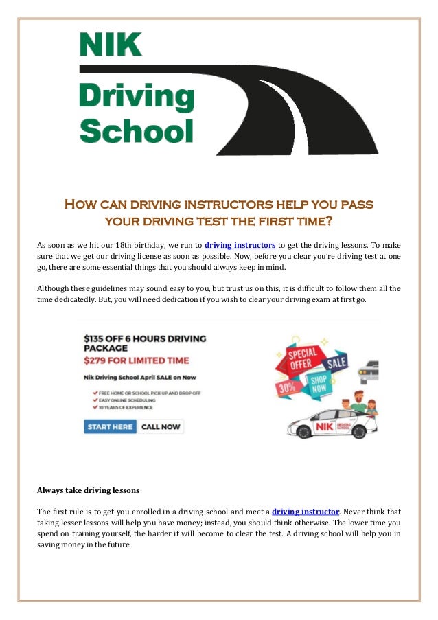 How Can Driving Instructors Help You Pass Your Driving Test The First