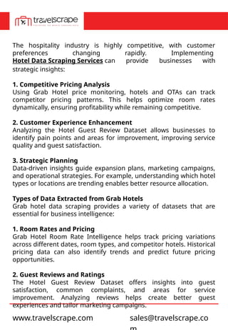 Grab Hotel Data Scraping for Pricing Strategies | PPTX
