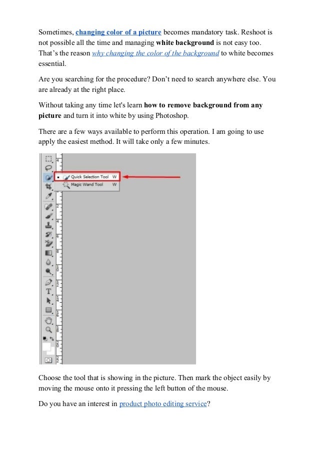 How can to do I change the background of a photos to white