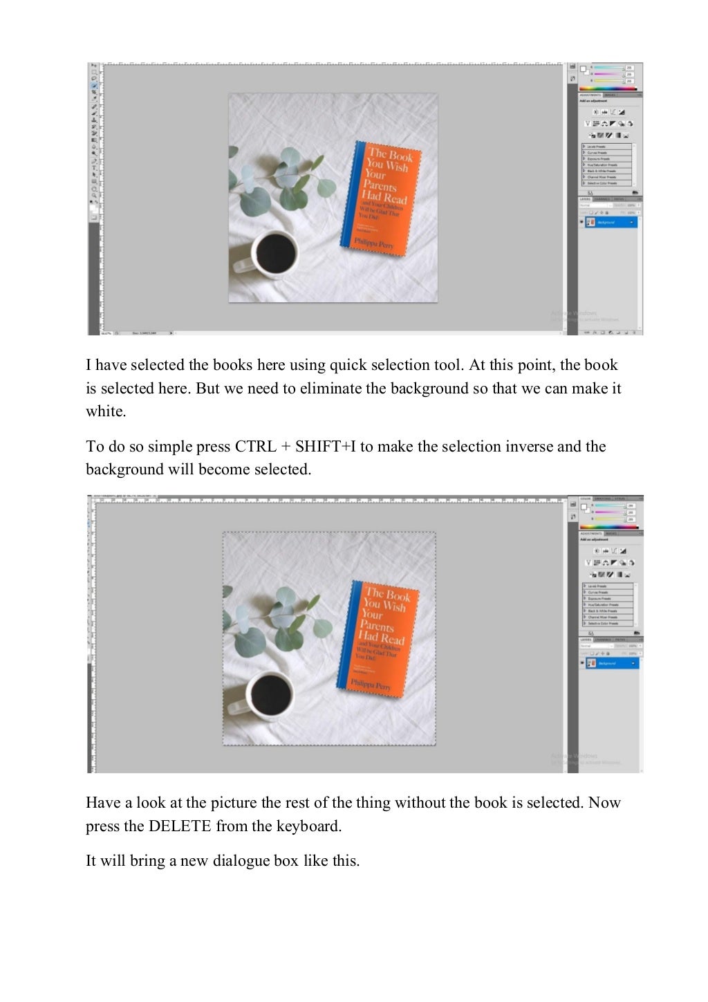 How can to do I change the background of a photos to white