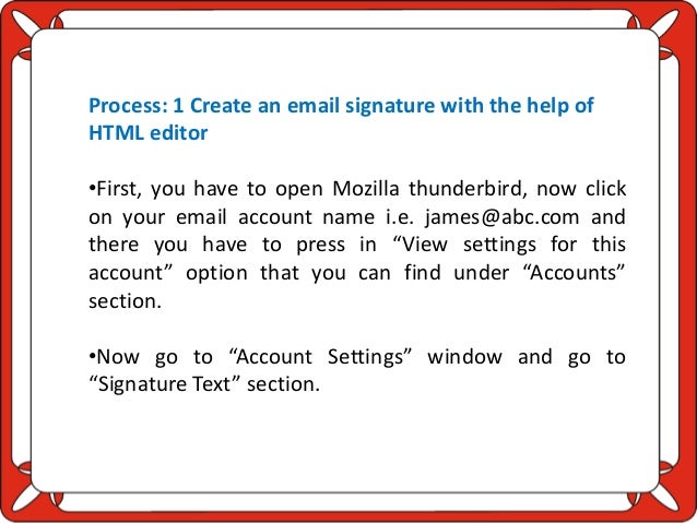 How Can I Create A Signature In Mozilla Thunderbird