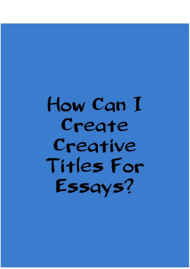 creative titles for tkam essays