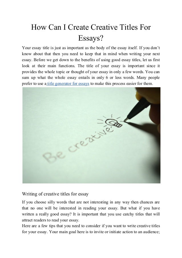 how to be creative in writing an essay