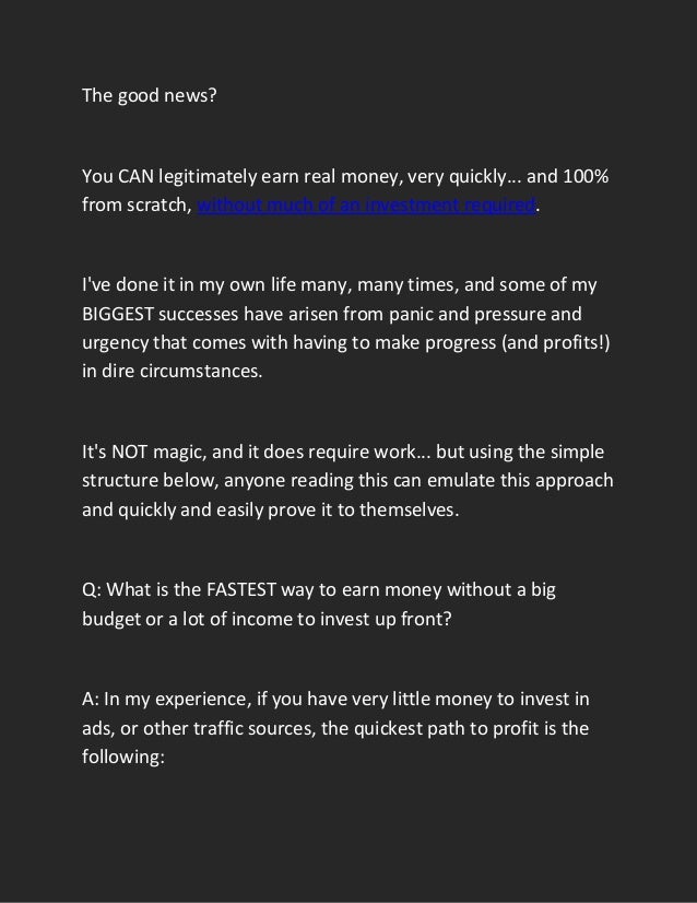How you can earn money online fast!!!