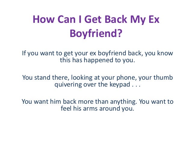 get your girlfriend ex back